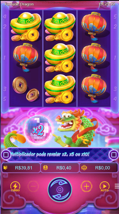 Imagem mostrando a tela inicial do jogo Fortune Dragon